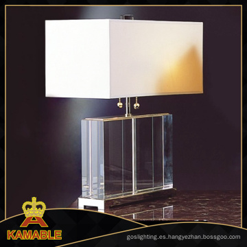 Dormitorio tela Lampshade lámparas de cristal de la tabla (TL1114)